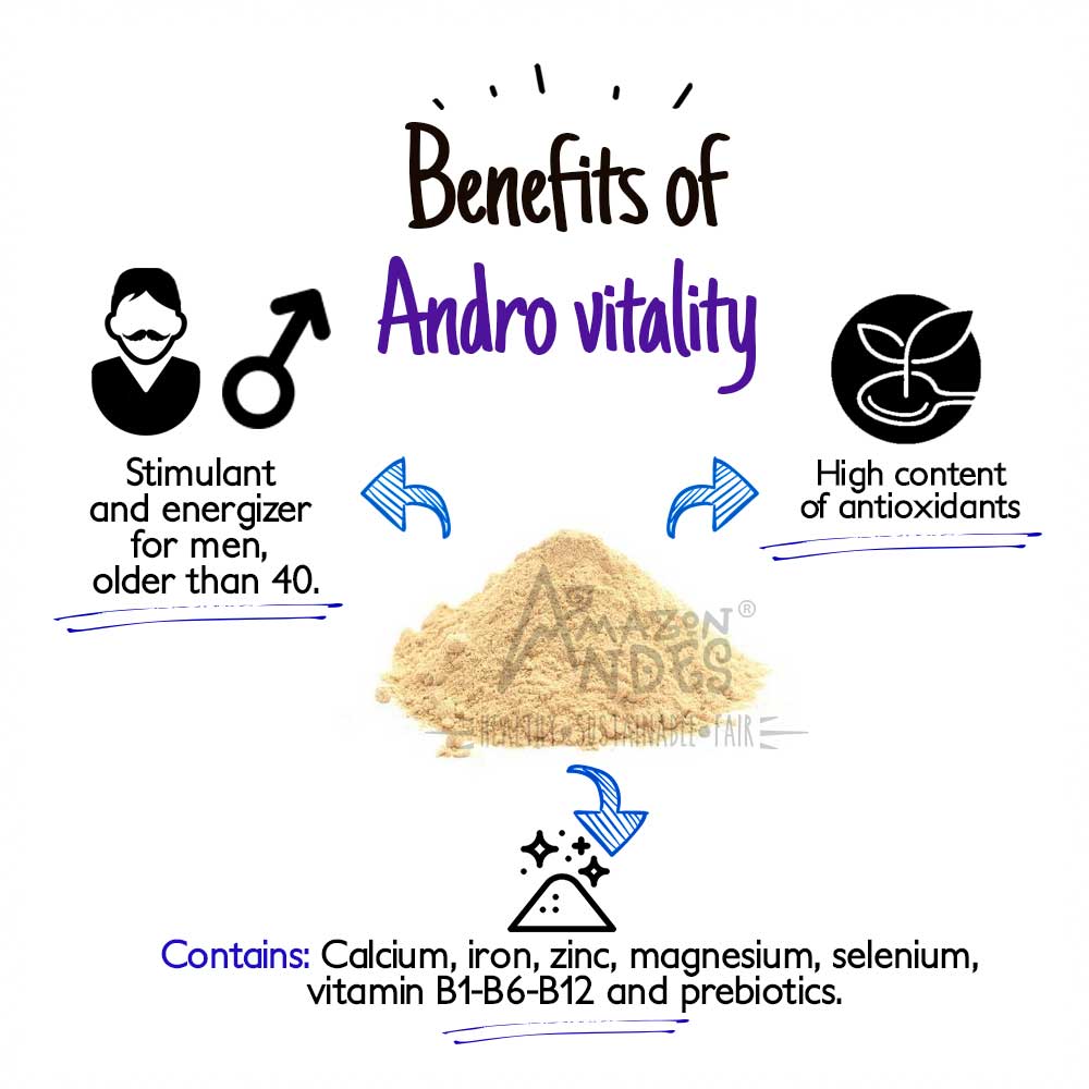 Andro Vitality for Men | Andean Seven-Roots Blend | 15 Sachets (20 g each) | Male Vitality & Stamina — image 2