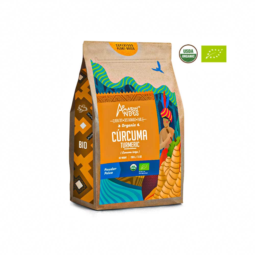 Organic Turmeric Powder | Curcuma longa with Curcuminoids | 200 g (7 oz) | USDA & EU Organic, Vegan