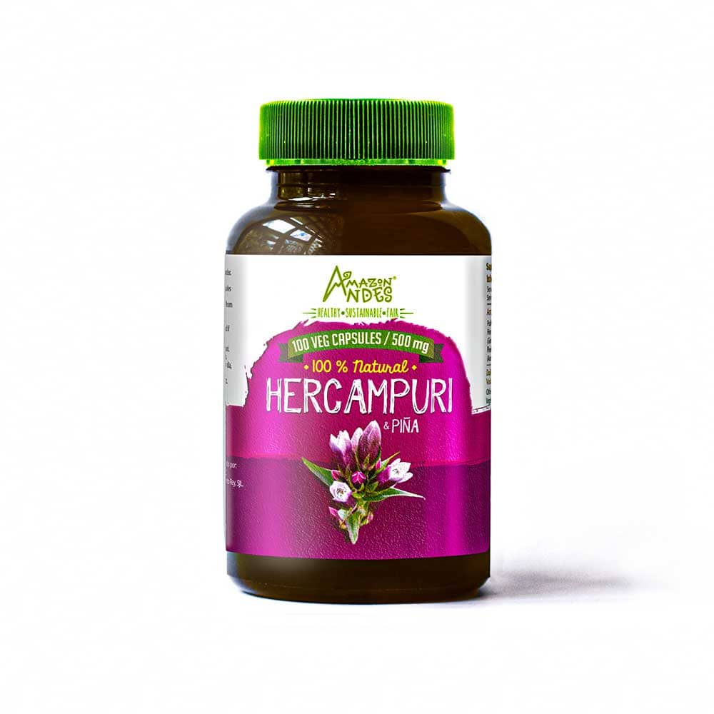 Hercampuri Capsules | Andean Bitter for Digestion & Liver | 100 Vegan Pills (500 mg) | Peru-Sourced, Non-GMO