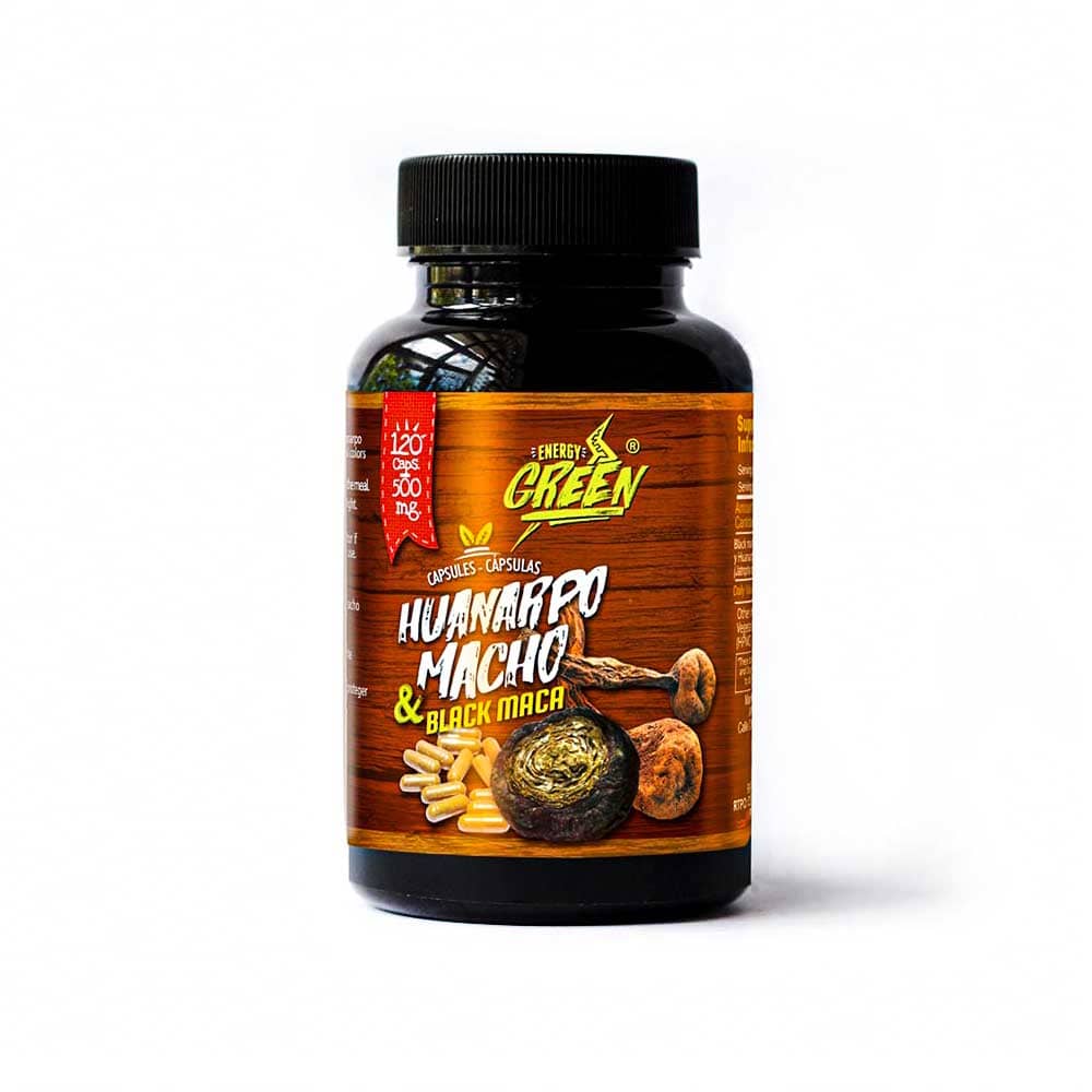 Black Maca + Huanarpo Macho Capsules | Male Vitality & Energy | 120 Vegan Pills (1500 mg/Serving) | Non-GMO